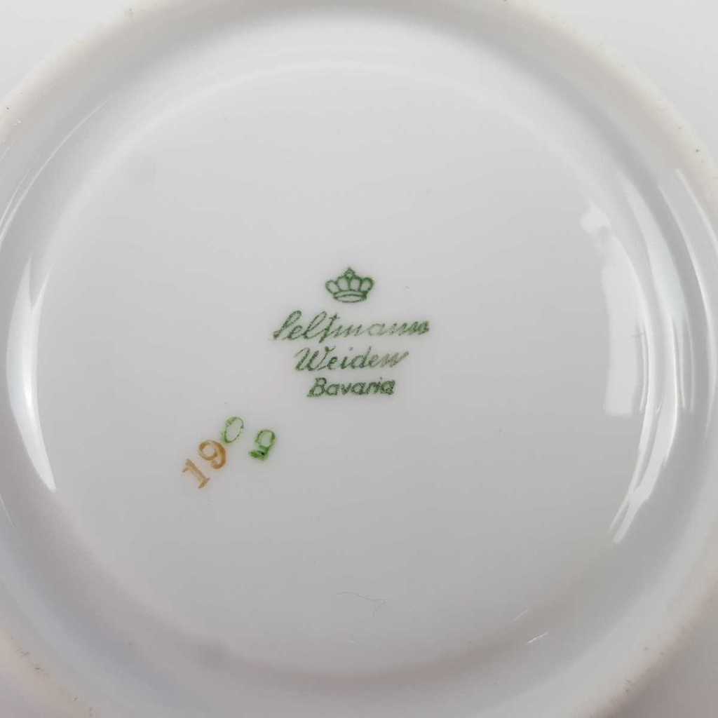 [458166266] Untertasse für Kaffee 14,4 cm Seltmann Weiden Form 25475 grau gold Dekor gebraucht - akzeptabel Bild 5