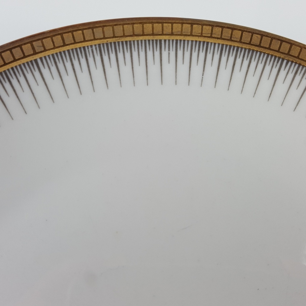 [458166270] Kuchenteller Dessertteller 19,3 cm Seltmann Weiden Form 25475 grau gold Dekor gebraucht - gut Bild 3