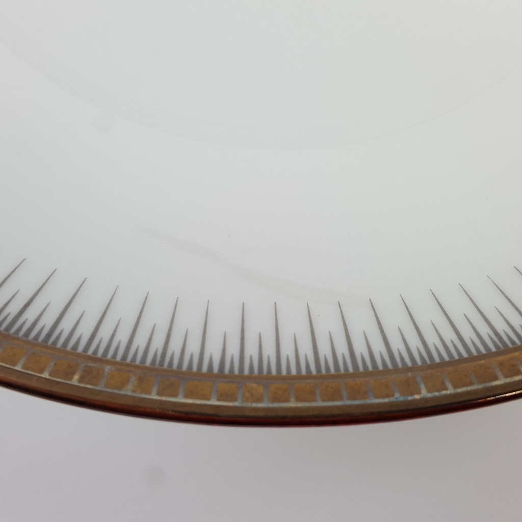 [458166273] Suppenteller 24,1 cm Seltmann Weiden Form 25475 grau gold Dekor gebraucht - gut Bild 2
