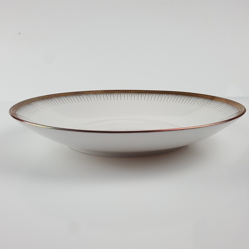 [458166273] Suppenteller 24,1 cm Seltmann Weiden Form 25475 grau gold Dekor gebraucht - gut Bild 5
