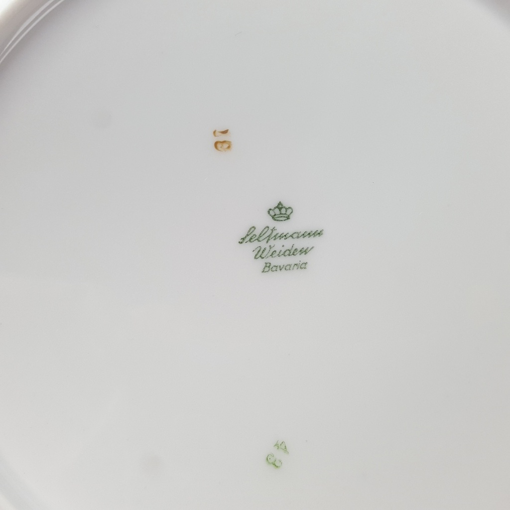[458166273] Suppenteller 24,1 cm Seltmann Weiden Form 25475 grau gold Dekor gebraucht - gut Bild 6