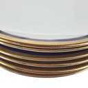 [2119228] 6er Set Speiseteller Essteller 24,2 cm Winterling Kirchenlamitz Echt Kobalt Scharffeuer gebraucht - gut Bild 4