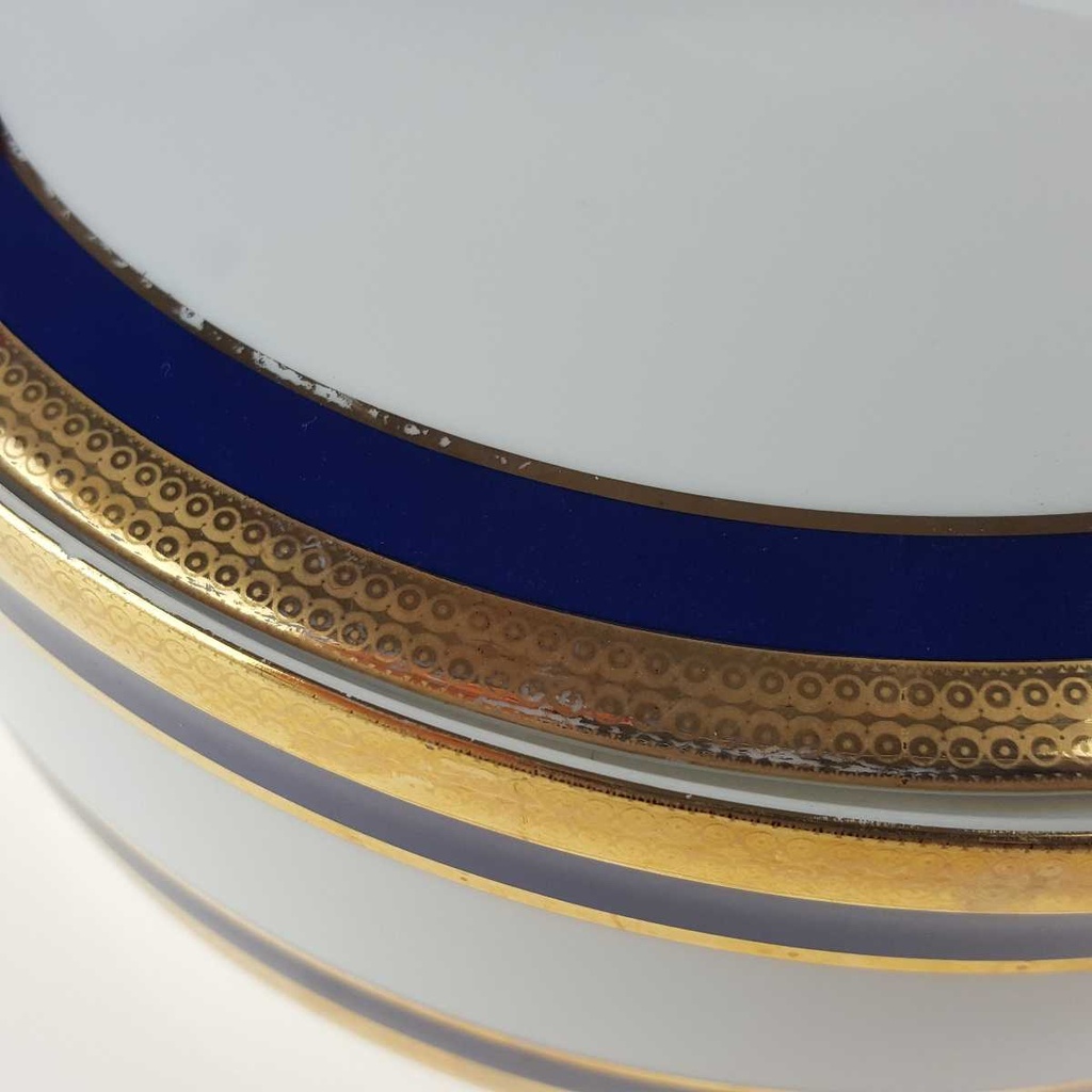 [458166287] Ragoutterrine Terrine Servierschüssel 1,1 L Winterling Kirchenlamitz Echt Kobalt Scharffeuer gebraucht - gut Bild 4