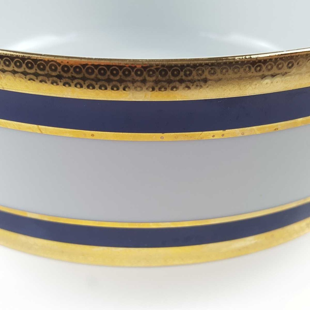 [458166287] Ragoutterrine Terrine Servierschüssel 1,1 L Winterling Kirchenlamitz Echt Kobalt Scharffeuer gebraucht - gut Bild 7