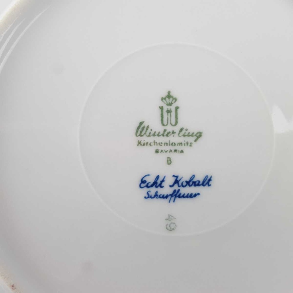 [458166289] Schüssel 22,9 cm Winterling Kirchenlamitz Echt Kobalt Scharffeuer gebraucht - gut Bild 6