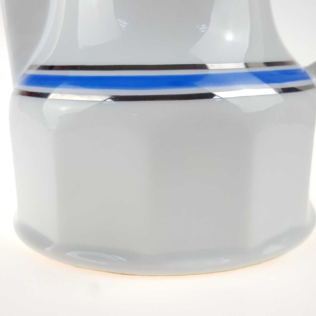 [458166290] Kaffeekanne 1,05 L Seltmann Weiden Vohenstrauß Platinrand blau gebraucht - gut Bild 5