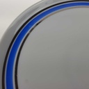 [458166298] Kuchenteller Dessertteller 18,9 cm Seltmann Weiden Vohenstrauß Platinrand blau gebraucht - gut Bild 4