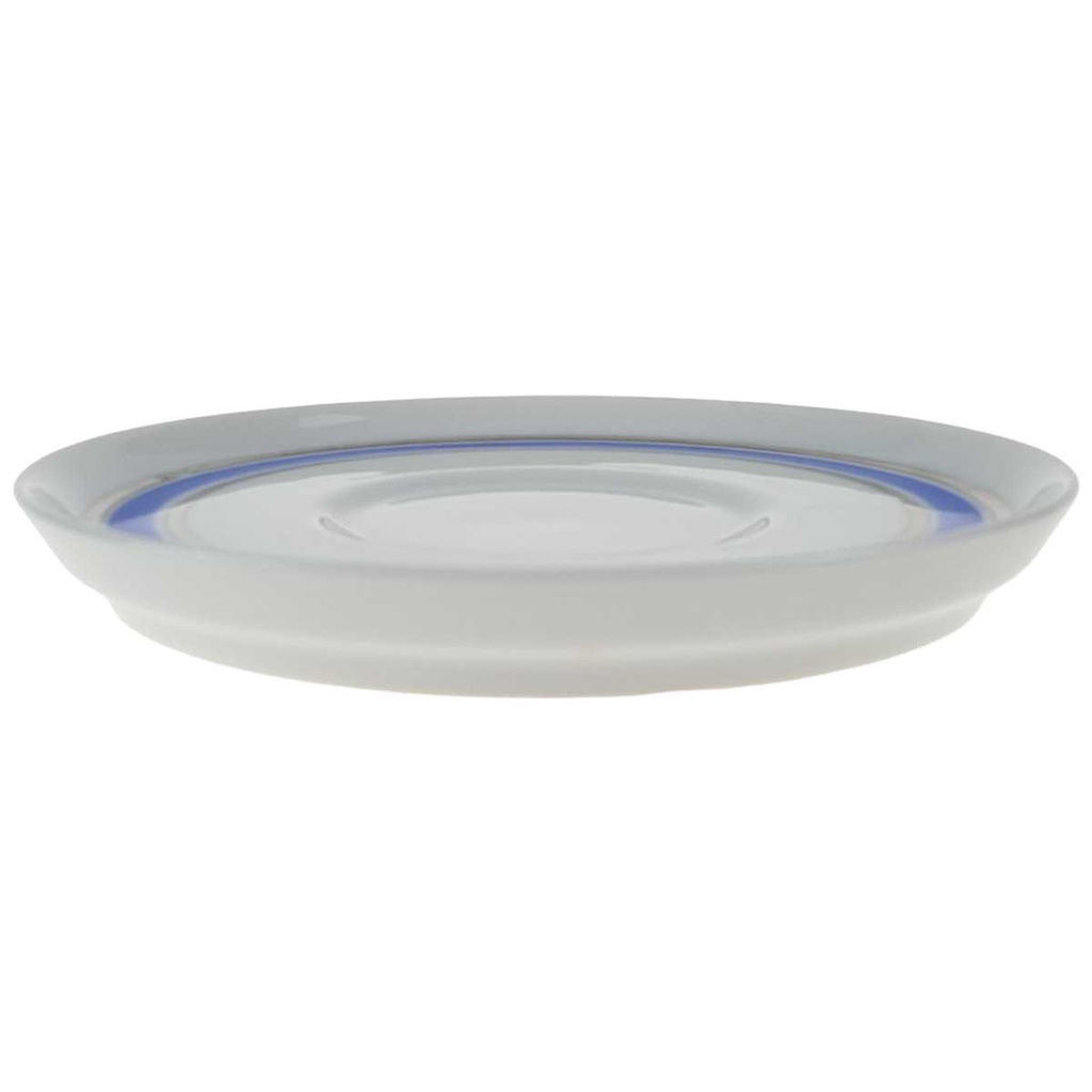 [458166299] Untertasse für Kaffee 14,9 cm Seltmann Weiden Vohenstrauß Platinrand blau gebraucht - gut Bild 2