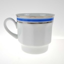 [458166300] Kaffeetasse 0,19 L Seltmann Weiden Vohenstrauß Platinrand blau gebraucht - gut Bild 3