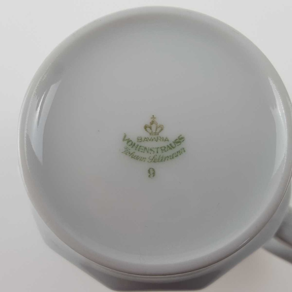 [458166300] Kaffeetasse 0,19 L Seltmann Weiden Vohenstrauß Platinrand blau gebraucht - gut Bild 7