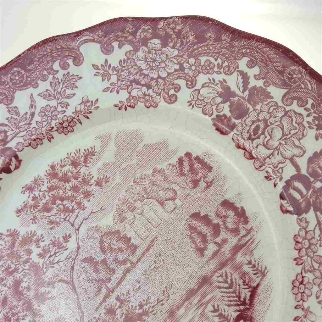 [458166329] Kuchenteller 20,3 cm Palissy Avon Scenes Rot gebraucht - akzeptabel Bild 5
