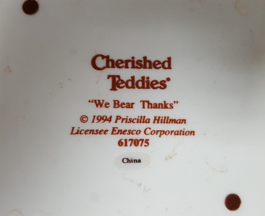 [45816633] Figur Cherished Teddies We Bear Thanks 1994 gebraucht - gut Bild 7