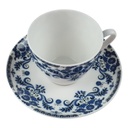 [458166335] Kaffeetasse mit Untertasse Hutschenreuther Arzberg Blaue Blumen gebraucht - sehr gut Bild 2