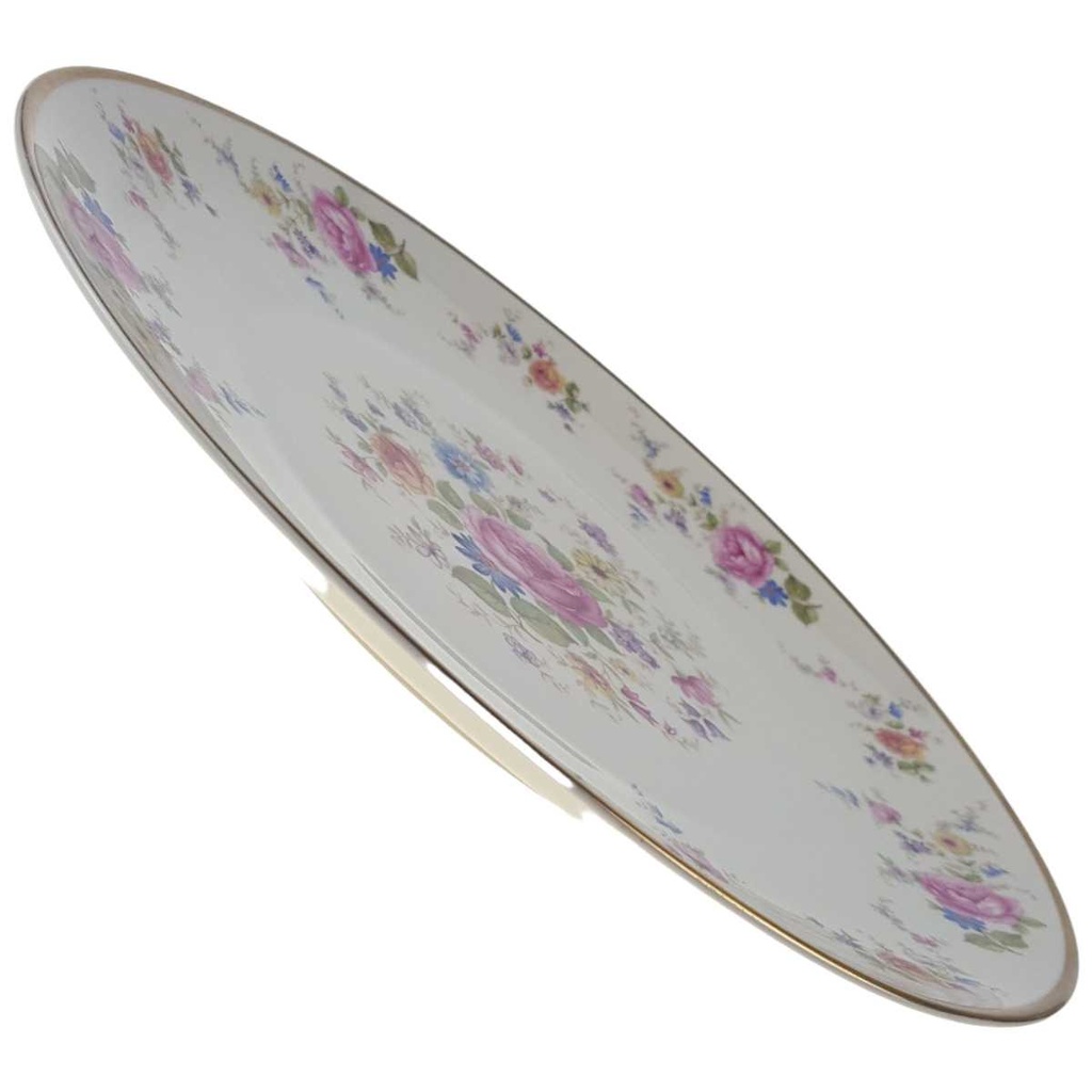 [458166359] Servierplatte Teller 32 cm Thomas Porzellan Ivory Blumendekor Blumen gebraucht - gut Bild 2