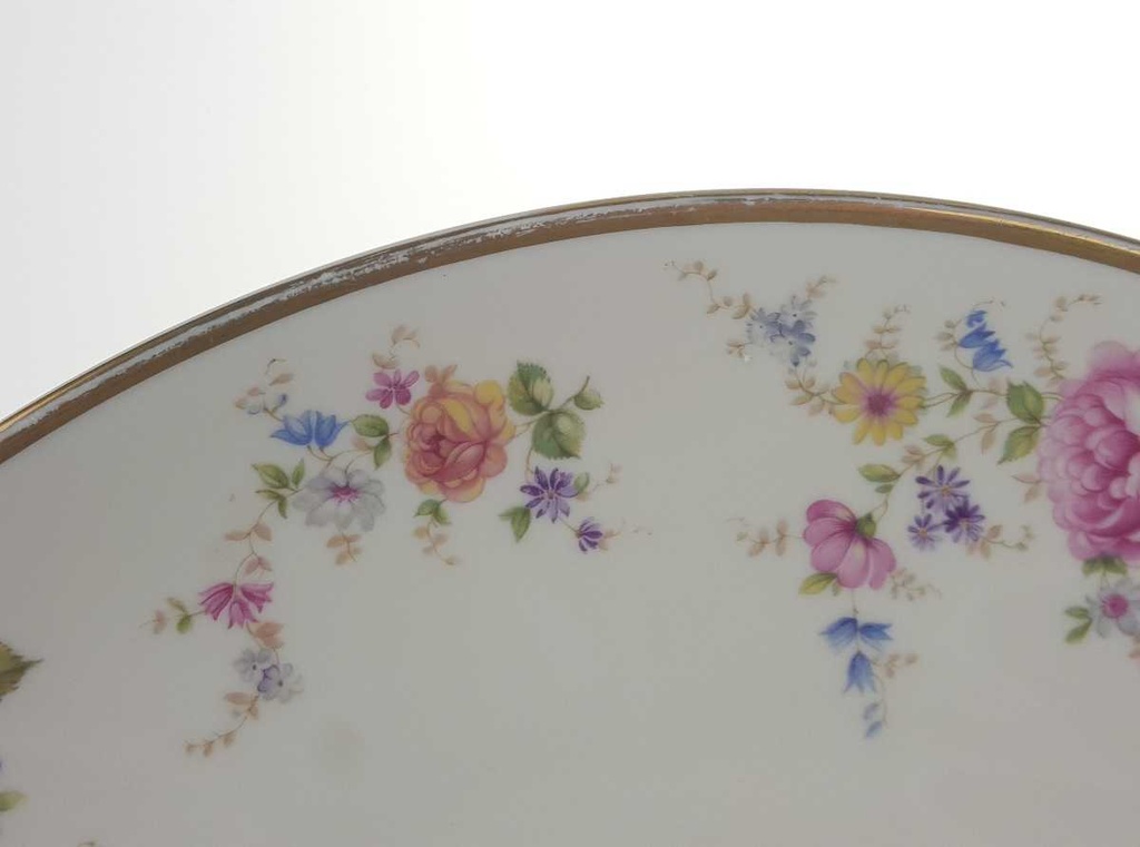 [458166359] Servierplatte Teller 32 cm Thomas Porzellan Ivory Blumendekor Blumen gebraucht - gut Bild 5