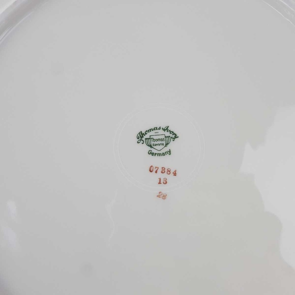 [458166359] Servierplatte Teller 32 cm Thomas Porzellan Ivory Blumendekor Blumen gebraucht - gut Bild 6