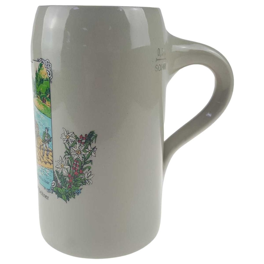[2119230] Bierkrug Sammelkrug 0,5 L Flößfahrt auf der Loisach u. Isar gebraucht - sehr gut Bild 2