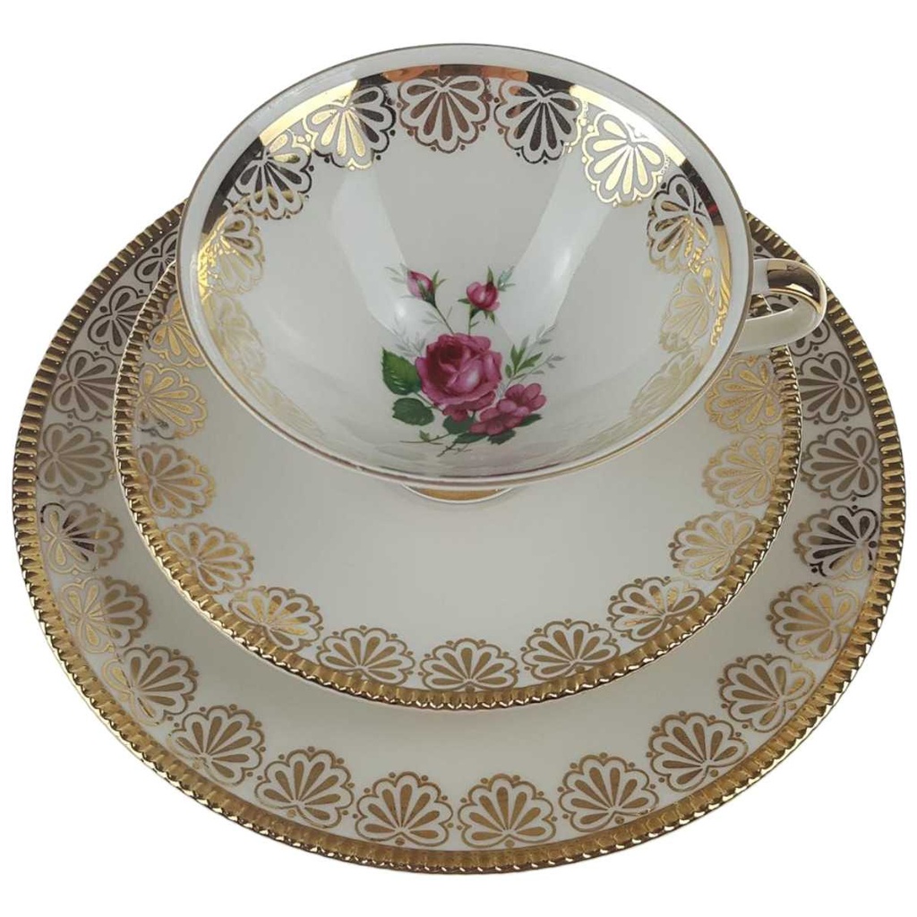 [458166370] Sammeltasse Sammelgedeck Teegedeck 3tlg Winterling Marktleuthen Blumen gebraucht - sehr gut Bild 2