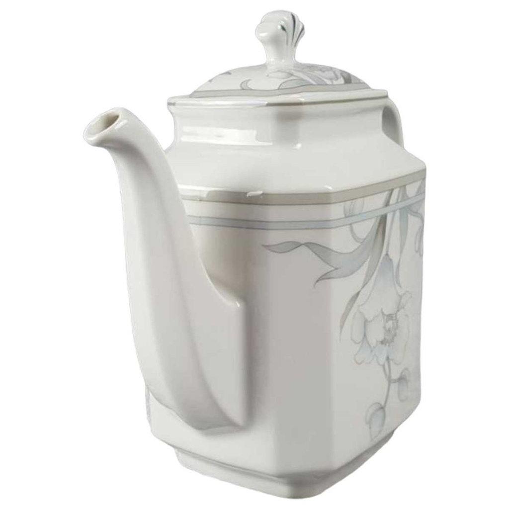 [45816639] Kaffeekanne Kanne 1,5 L Arabella Atelier Blumendekor blau grau Blumen gebraucht - gut Bild 2