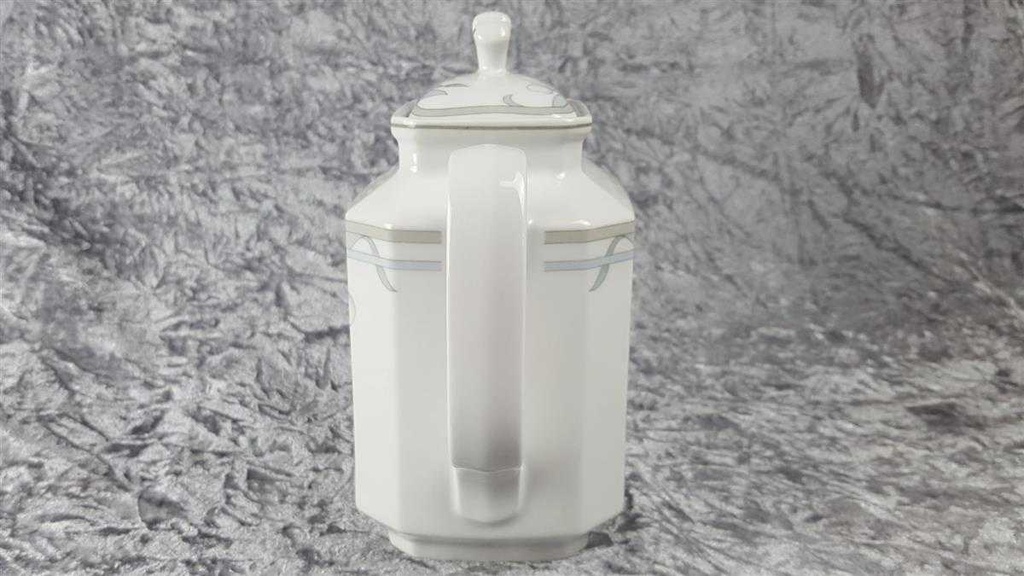 [45816639] Kaffeekanne Kanne 1,5 L Arabella Atelier Blumendekor blau grau Blumen gebraucht - gut Bild 4