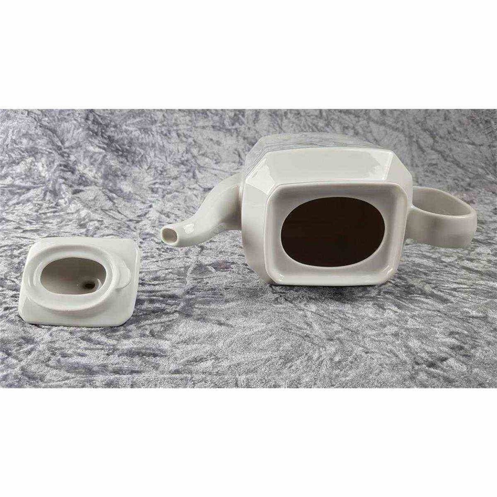 [45816639] Kaffeekanne Kanne 1,5 L Arabella Atelier Blumendekor blau grau Blumen gebraucht - gut Bild 6