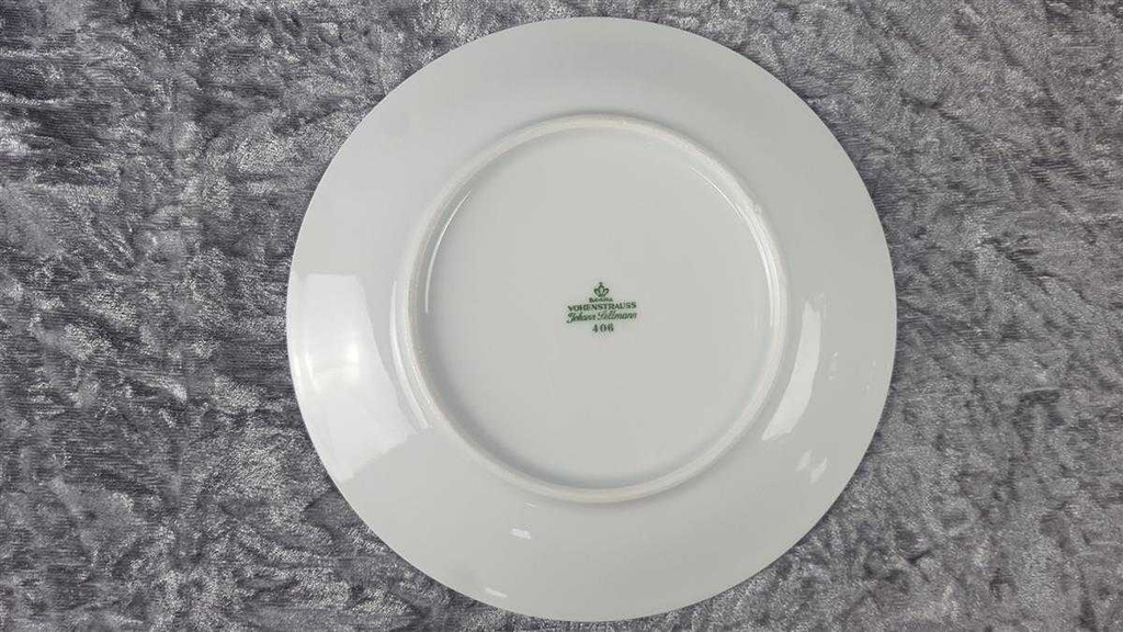 [45816648] Kuchenteller Dessertteller Frühstücksteller 19,4 cm Seltmann Weiden Vohenstrauß rot gold Rand gebraucht - gut Bild 3