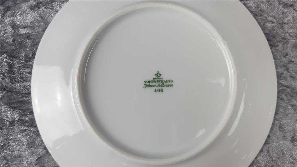 [45816648] Kuchenteller Dessertteller Frühstücksteller 19,4 cm Seltmann Weiden Vohenstrauß rot gold Rand gebraucht - gut Bild 4