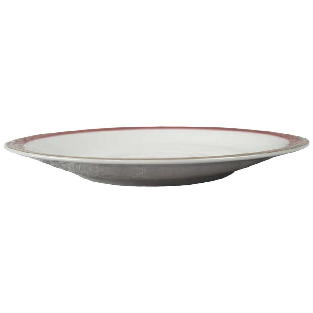 [45816651] Untertasse für Kaffee 14,8 cm Seltmann Weiden Vohenstrauß rot gold Rand gebraucht - gut Bild 2