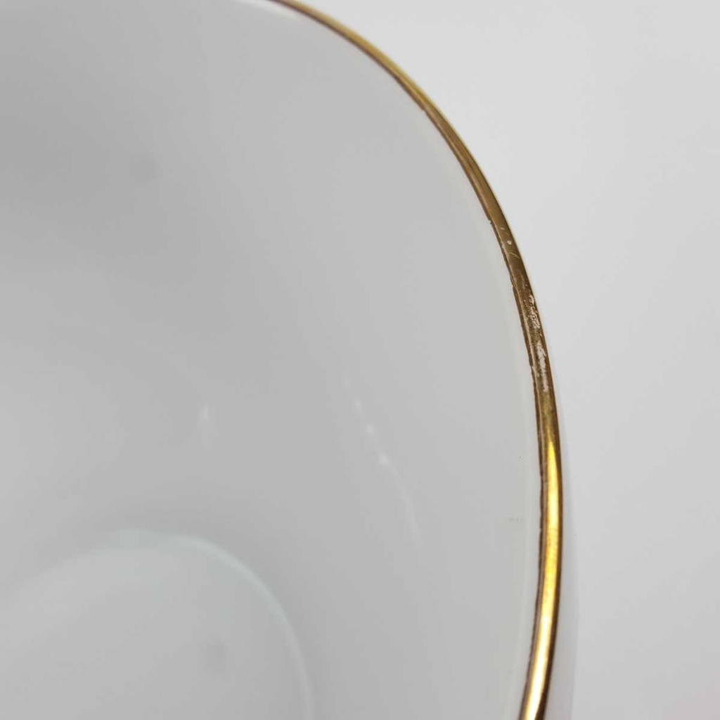 [458166561] Schüssel Goldrand 1,7 L 20 cm AK Kaiser Porzellan Form 40 Reliefdekor gebraucht - gut Bild 4