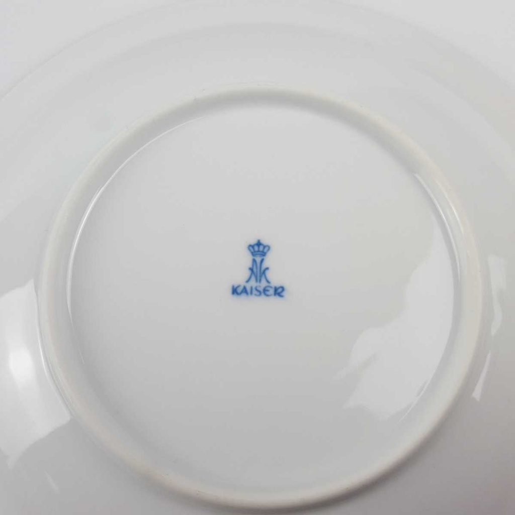 [458166564] Suppenteller Goldrand 22,1 cm AK Kaiser Porzellan Form 40 Reliefdekor gebraucht - gut Bild 5
