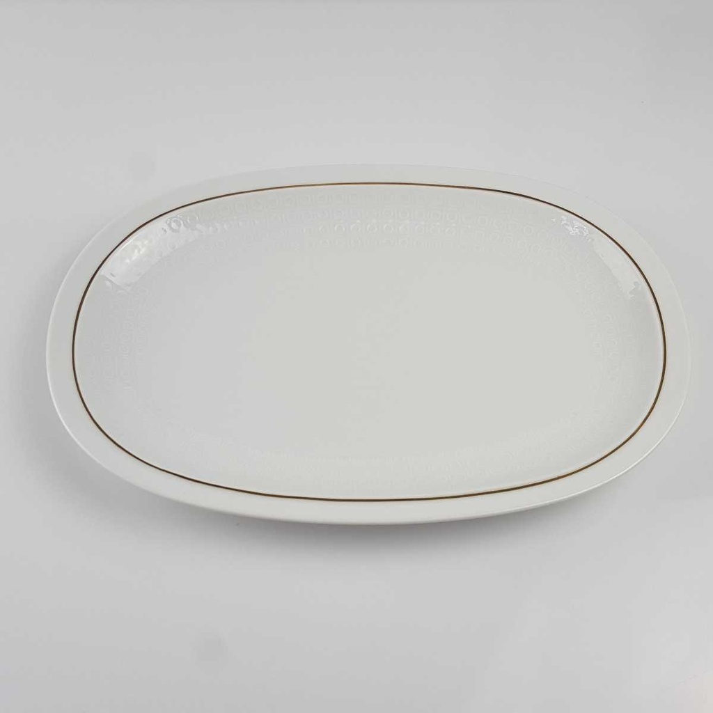 [458166565] Servierplatte Goldrand 32,2x22 cm AK Kaiser Porzellan Form 40 Reliefdekor gebraucht - gut Bild 3