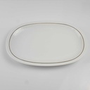 [458166565] Servierplatte Goldrand 32,2x22 cm AK Kaiser Porzellan Form 40 Reliefdekor gebraucht - gut Bild 3