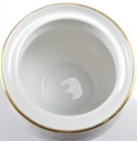 [458166567] Zuckerdose Goldrand ohne Deckel 0,3 L AK Kaiser Porzellan Form 40 Reliefdekor gebraucht - gut Bild 4