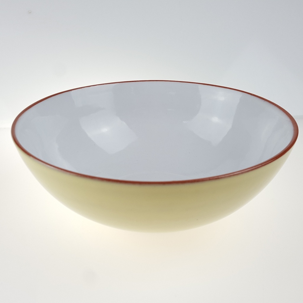 [2119234] 2er Set Schüssel Schalen 20,1/22,6 cm Unbekannter Hersteller Schüsseln Gelb weiß 1034 23, Grün 20 gebraucht - gut Bild 2