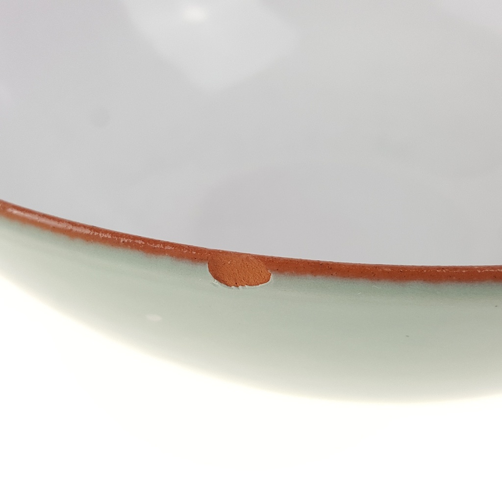[2119234] 2er Set Schüssel Schalen 20,1/22,6 cm Unbekannter Hersteller Schüsseln Gelb weiß 1034 23, Grün 20 gebraucht - gut Bild 5