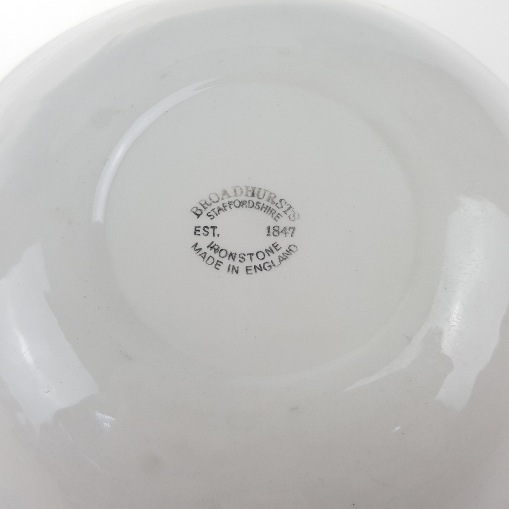 [458166574] Servierschale Servierschüssel mit Stempel 19 cm Broadhurst Staffordshire Ironstone England Grün gebraucht - gut Bild 5