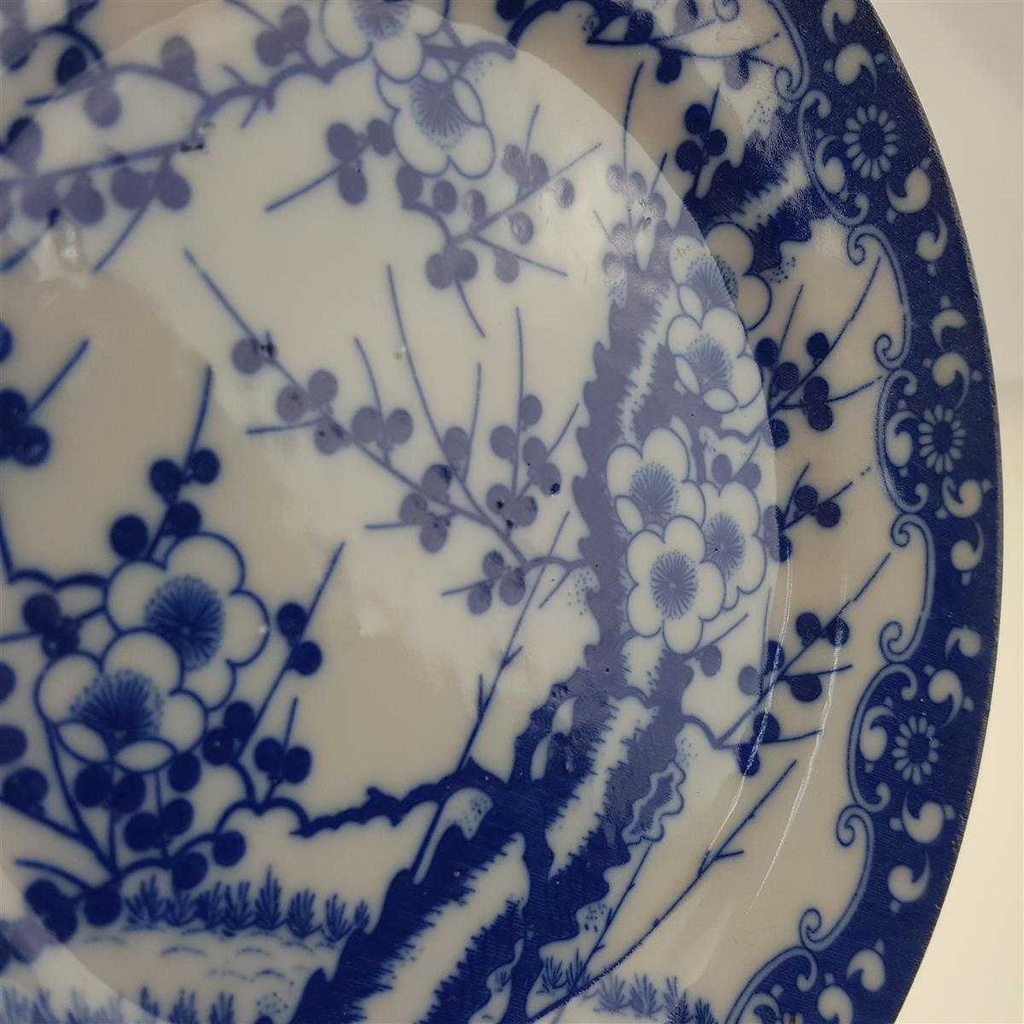 [458166581] Kuchenteller Dessertteller 17 cm Japan China Kirschblüte Blau gebraucht - sehr gut Bild 3