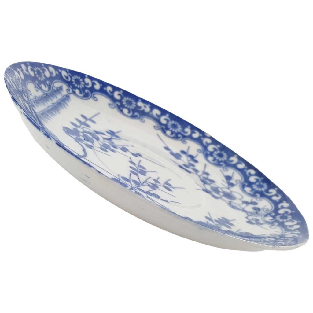 [458166588] Untertasse für Tee 12,9 cm Japan China Kirschblüte Blau gebraucht - gut Bild 2