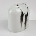 [458166596] Tischvase Vase 13,3 cm Abstrakt grün, weiß Porzellan Bild 2