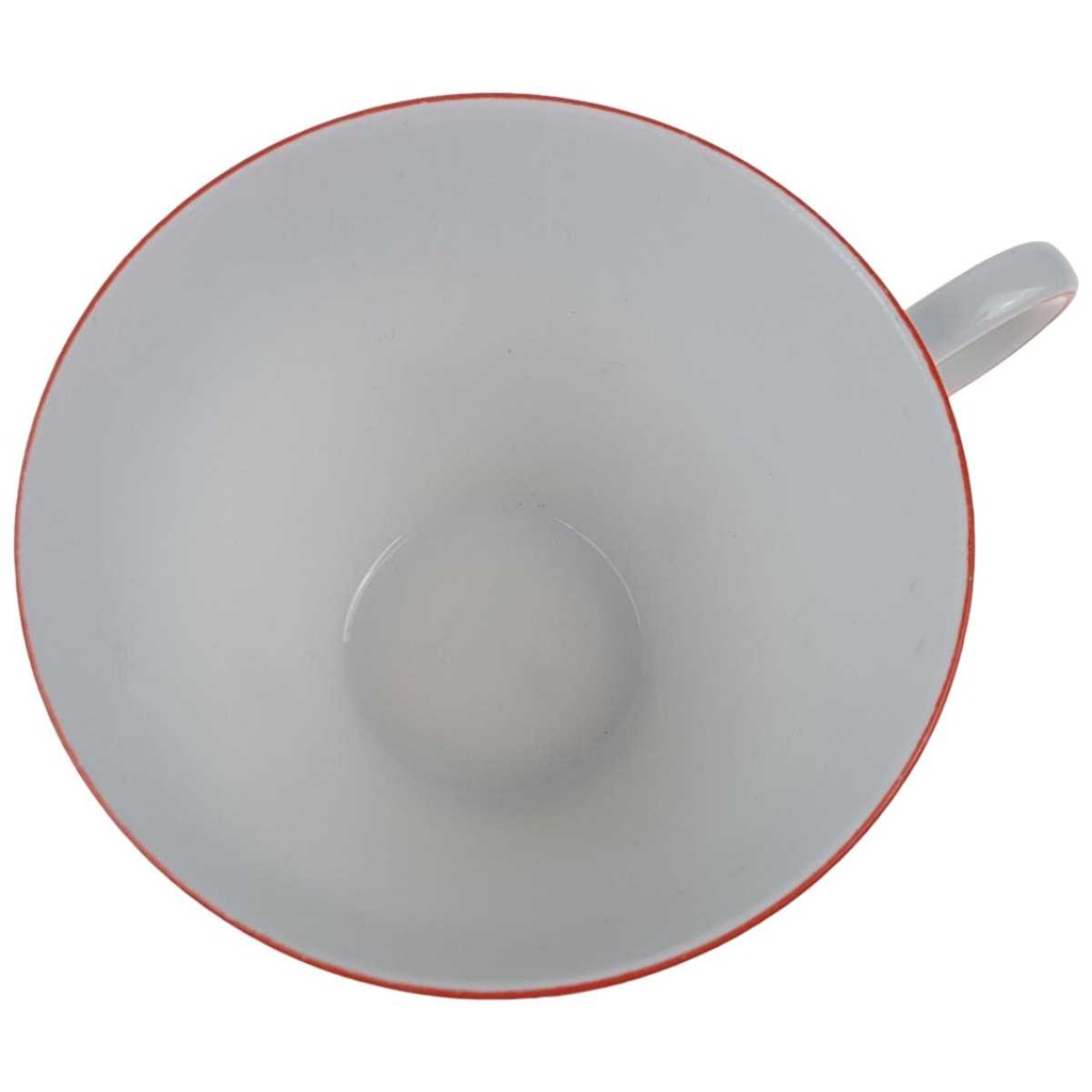 [458166599] Teetasse 0,2 L Schirnding Bavaria Roter Rand Netzdekor gebraucht - akzeptabel Bild 2