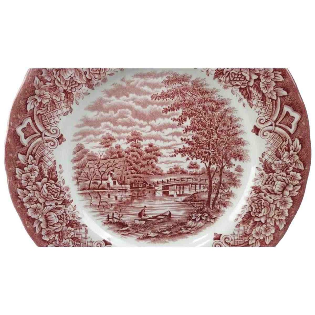 [45816660] Kuchenteller 20,2 cm Grindley Homeland Rot gebraucht - gut Bild 2