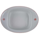 [458166607] Butterdose ohne Deckel Schirnding Bavaria Roter Rand Netzdekor gebraucht - gut Bild 2