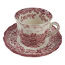 [458166618] Kaffeetasse mit Untertasse Palissy Avon Scenes Rot Bild 2