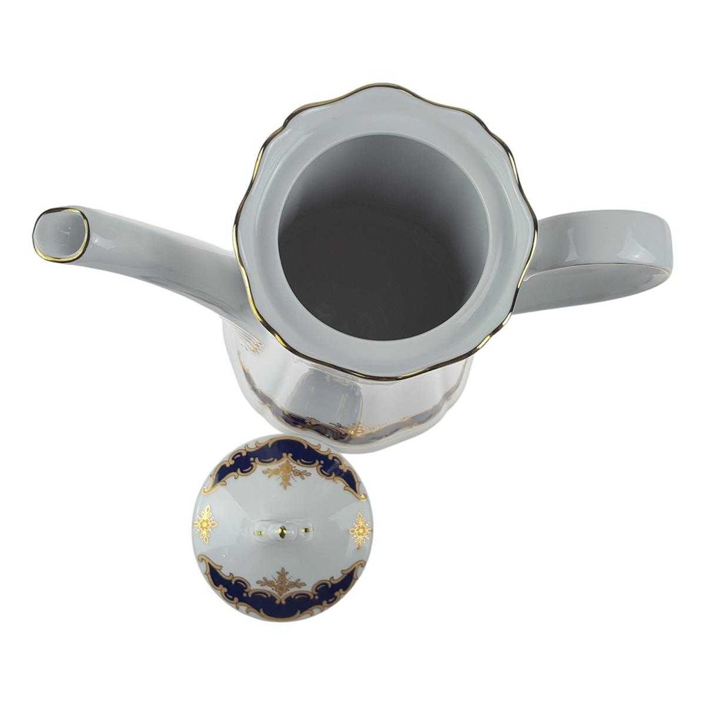 [458166627] Kaffeekanne 1,2 L Retsch Wunsiedel Kobalt mit Goldbordüre gebraucht - sehr gut Bild 4