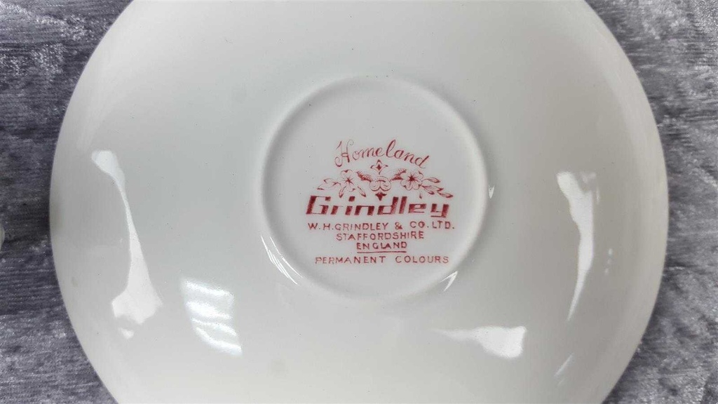 [45816664] Kaffeetasse mit Untertasse Tasse Grindley Homeland Rot gebraucht - gut Bild 5