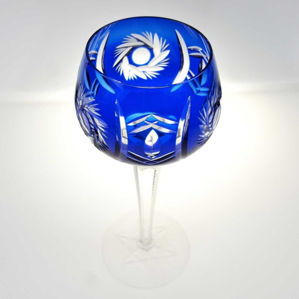 [458166641] Weinglas Weinrömer Römerglas Römer Überfangglas Schleuderstern Kobaltblau Blau gebraucht - sehr gut Bild 2