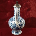 [458166651] Krug 33 cm Henkelkrug mit Zinndeckel Delft Keramik Blumendekor blau Bild 4
