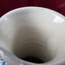 [458166651] Krug 33 cm Henkelkrug mit Zinndeckel Delft Keramik Blumendekor blau Bild 7