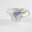 [458166652] Mokkatasse mit Untertasse Sammeltasse Goldrand 2tlg Weimar Porzellan Blumendekor Blau Blumen gebraucht - sehr gut Bild 6