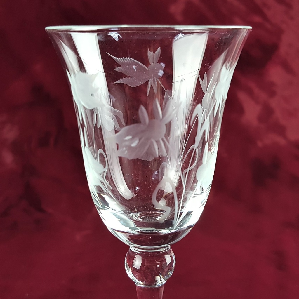 [458166689] Likörglas Schnapsglas Blumen Transparent gebraucht - sehr gut Bild 3